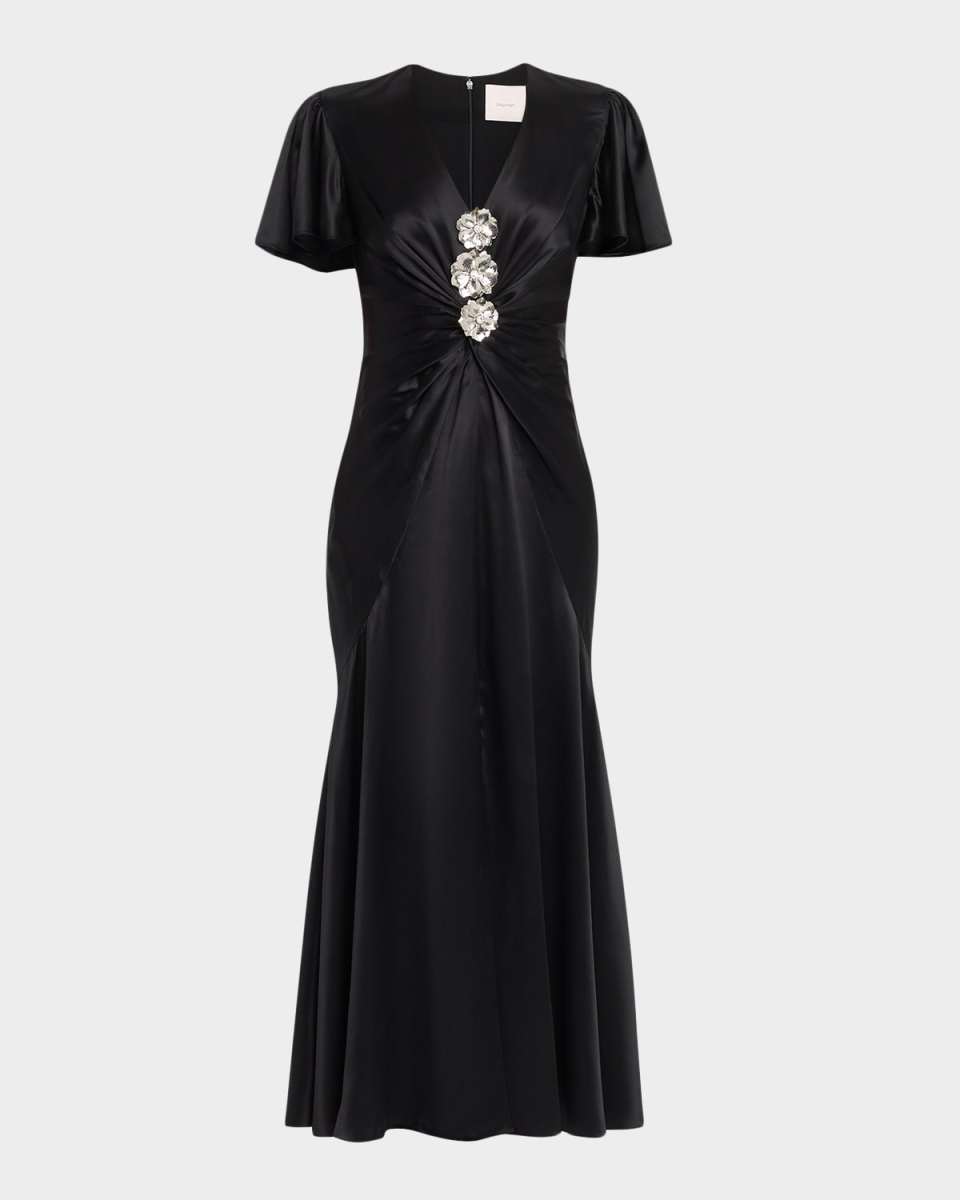 Kordyn Silk V-Neck Dress